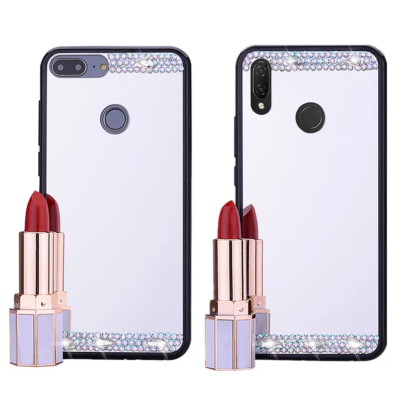 Блестящее зеркало силиконовая задняя крышка для Huawei P20 Lite Mate 20 Pro чехол телефона