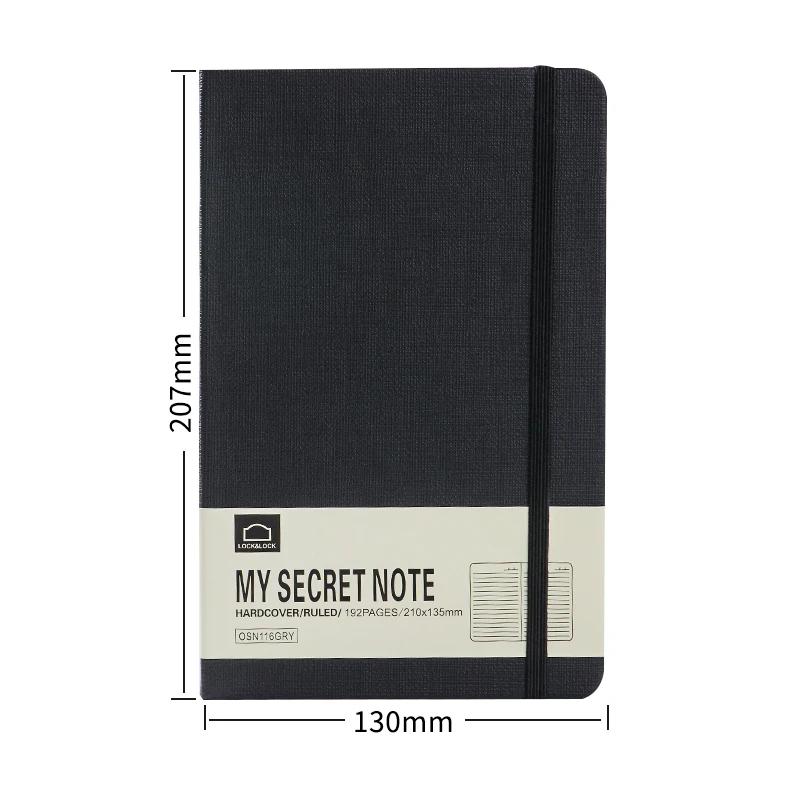 BENZI My Secret Note серия блокнот А5 креативный винтажный ремешок блокнот 1 шт - Цвет: Black