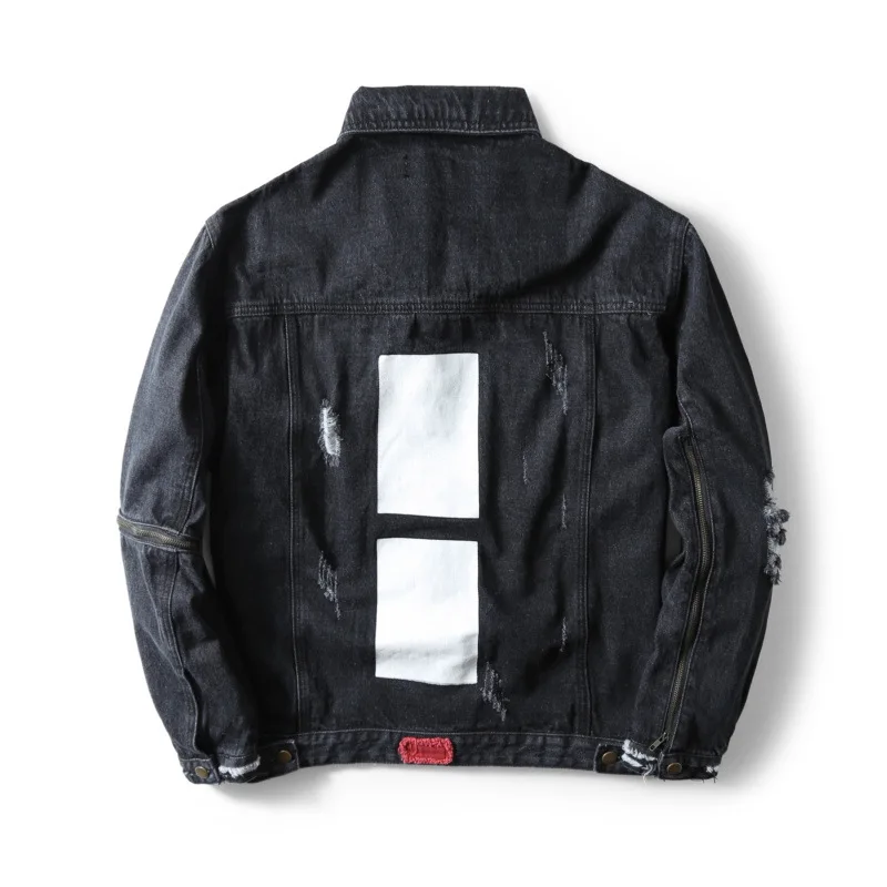 Осень 2017 г. Для мужчин S Стенд ошейник с длинным рукавом синие джинсы куртка