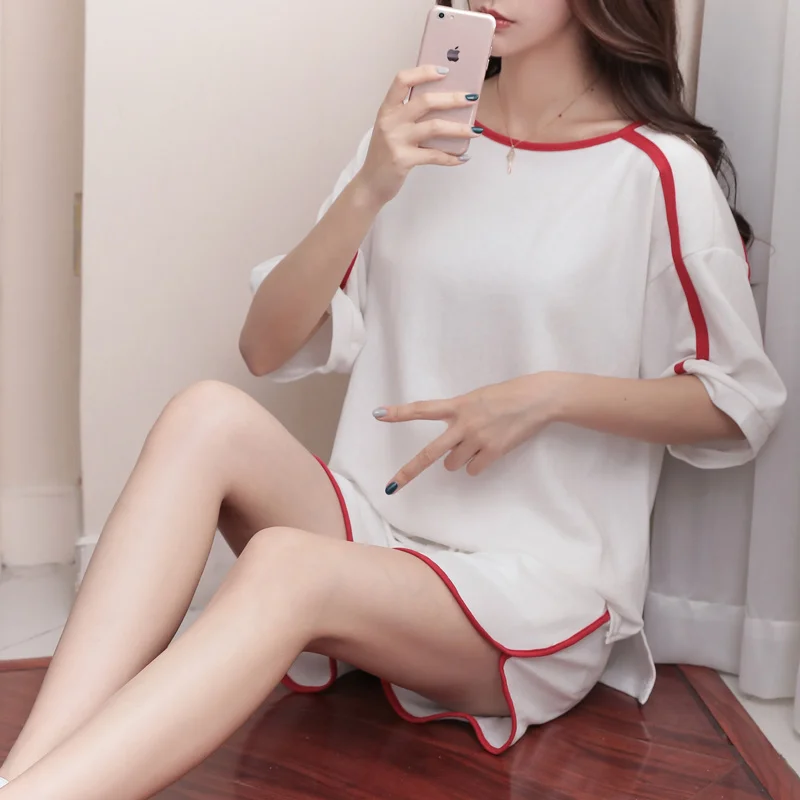 5XL 2018 новые летние Повседневное спортивные костюм Для женщин Свободные 1/2 рукав