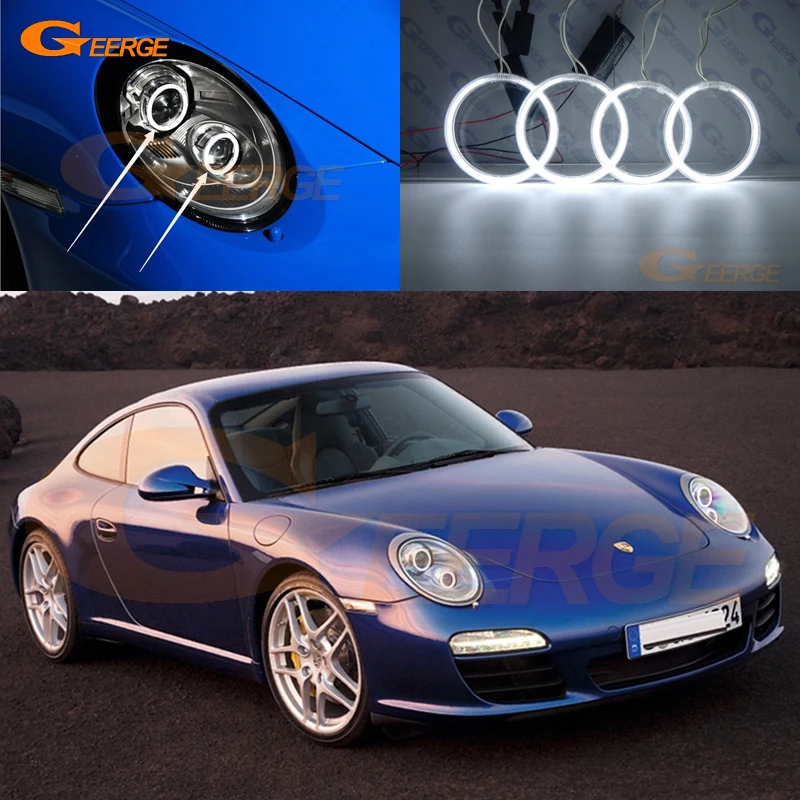 Для Porsche 997 911 2010 2011 2012 BI-XENON фар отличное ангельские глазки Ультра яркое освещение CCFL ангельские глазки комплект