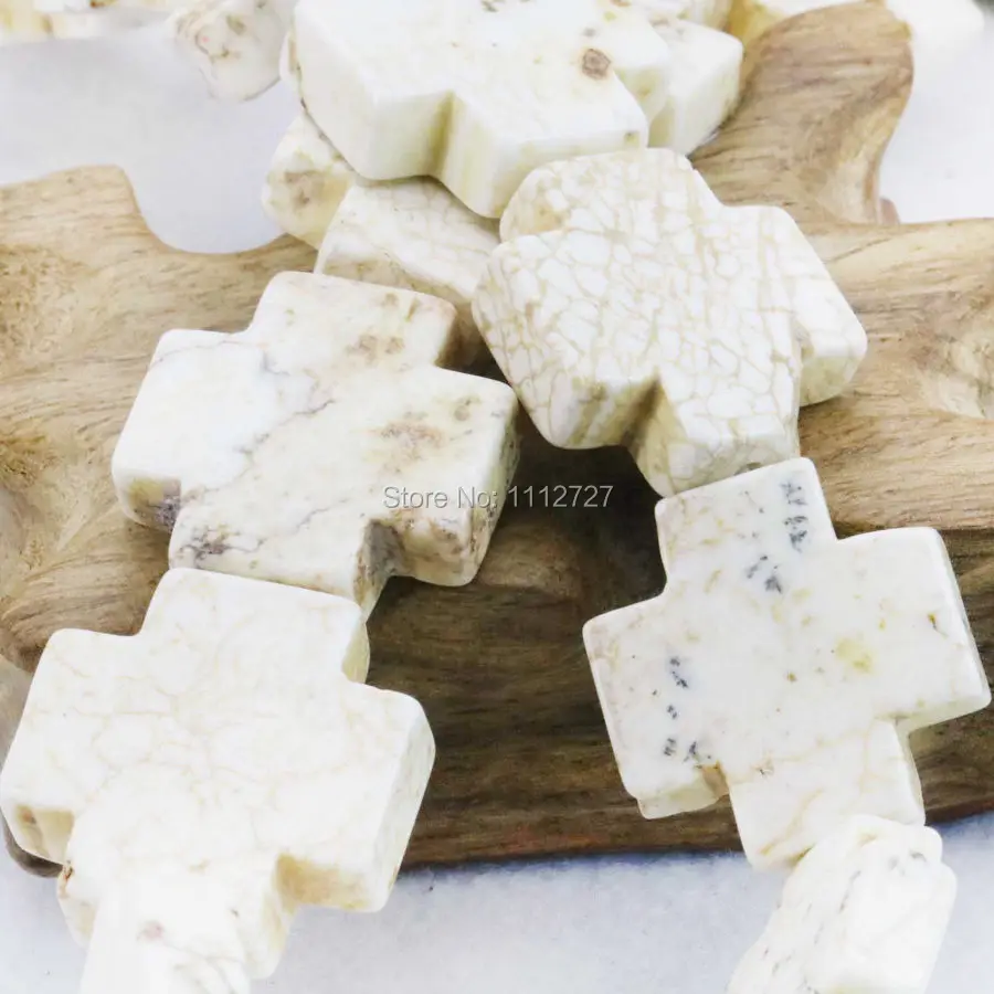 Аксессуар Craf 20 мм Крест Турция Howlite свободные бусы из халцедона DIY 15 дюймов