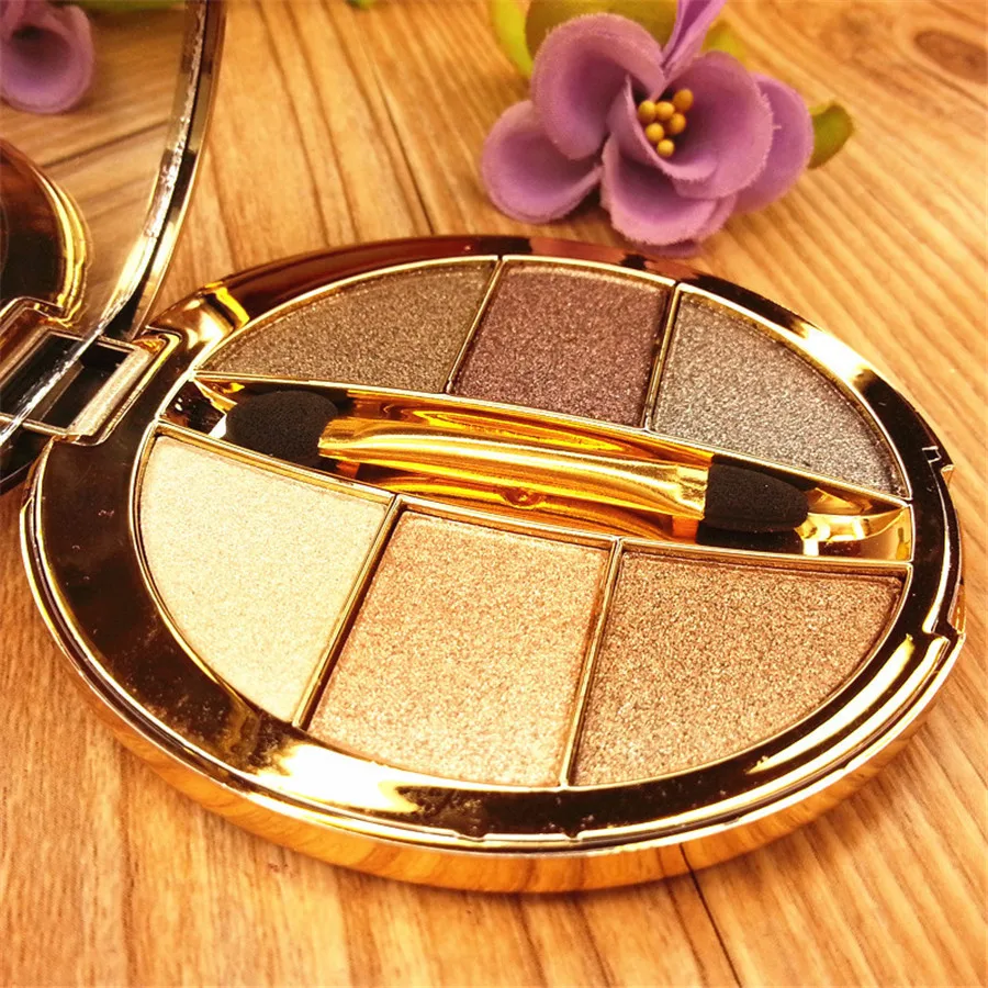 

Блестящие алмазные тени для век 6 цветов, палитра для макияжа, водостойкие стойкие профессиональные блестящие тени для век, косметический и...