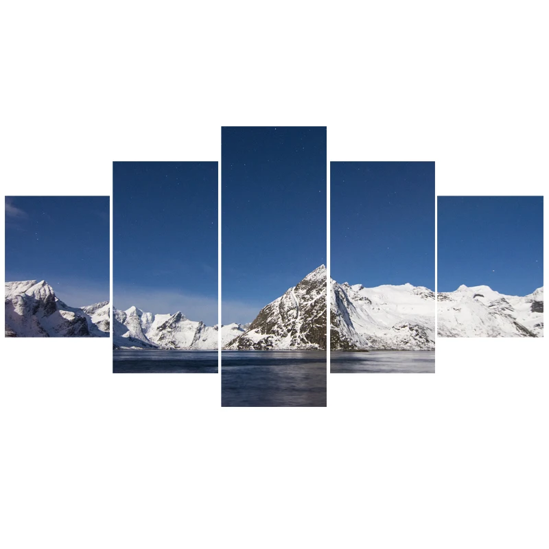 Картины Snow Mountain Lake для спальни настенное искусство домашний декор картина на