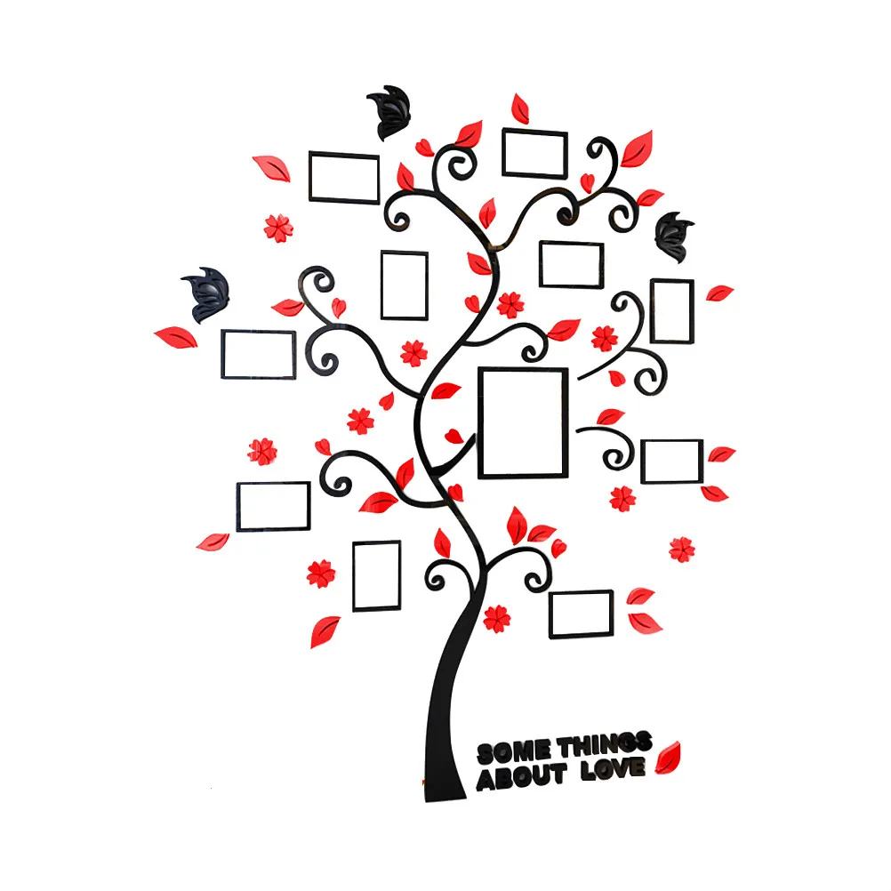 Акрил Наклейки на стену 3D кристалл стены Спальня картинки дерево stikers Творческий