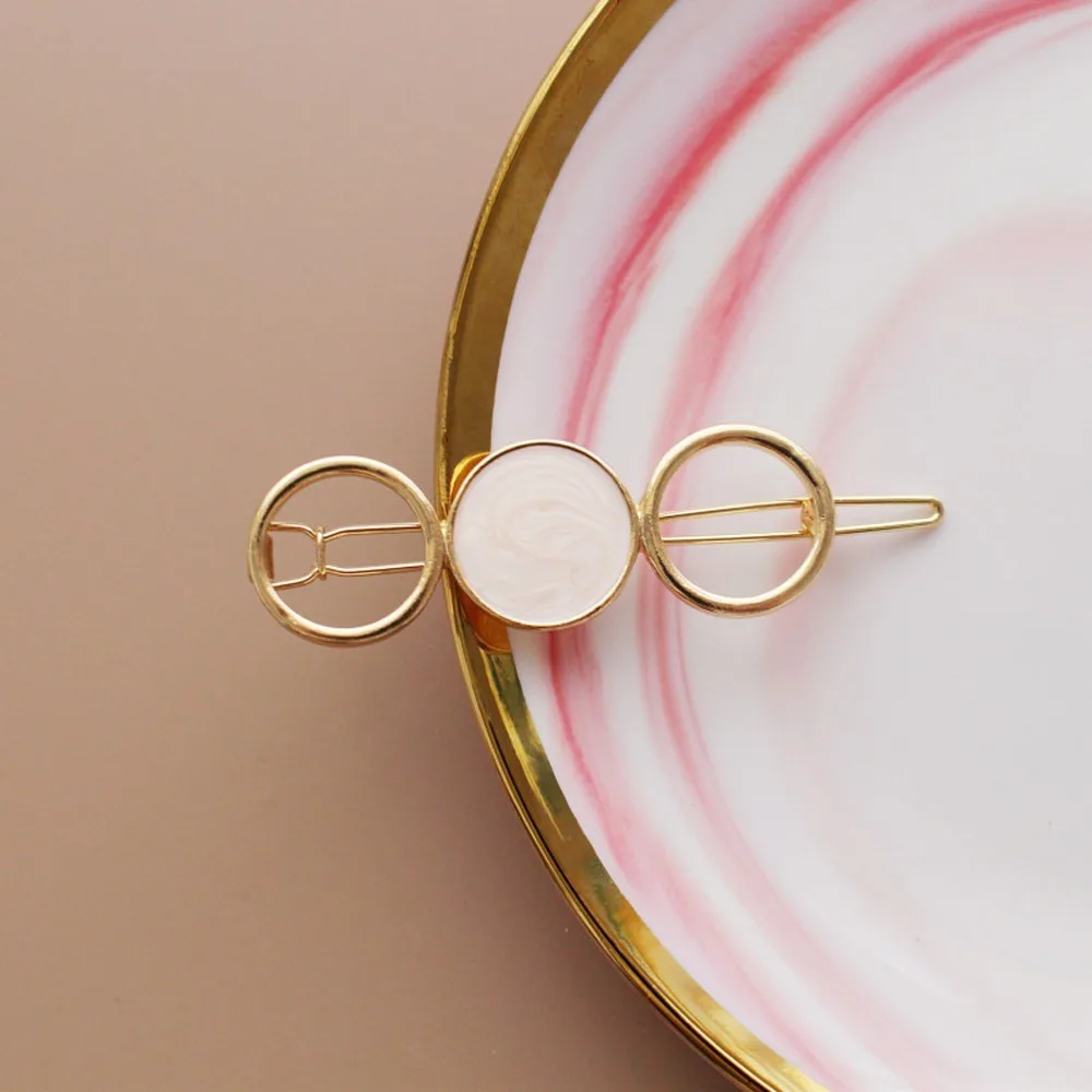 Женская заколка для волос с круглой звездой из ацетата аксессуары сплава |