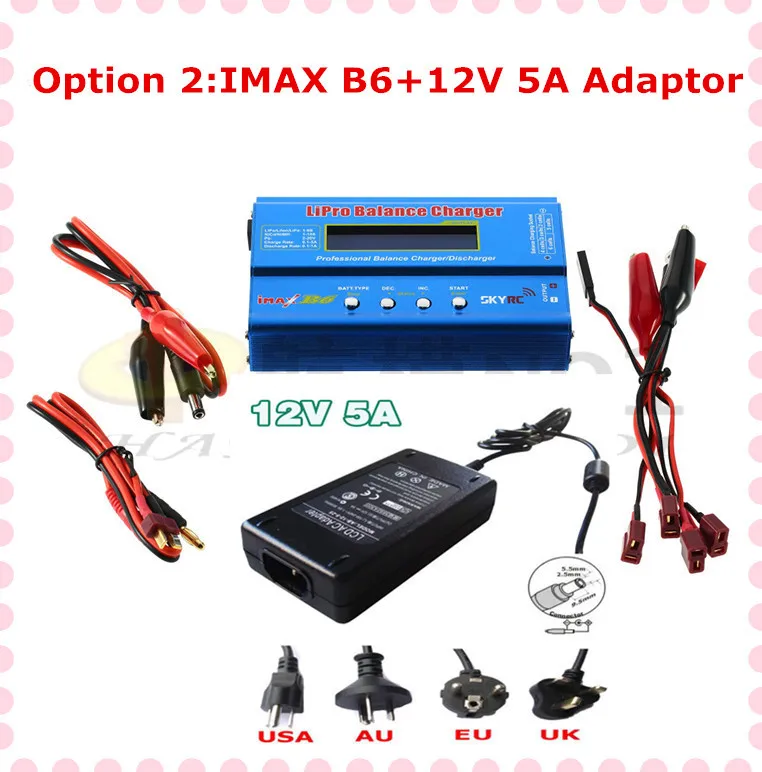 Sky rc Оригинал IMax B6 AC 2 s 6 цифровой ЖК дисплей Lipo NiMh Зарядное устройство + адаптер