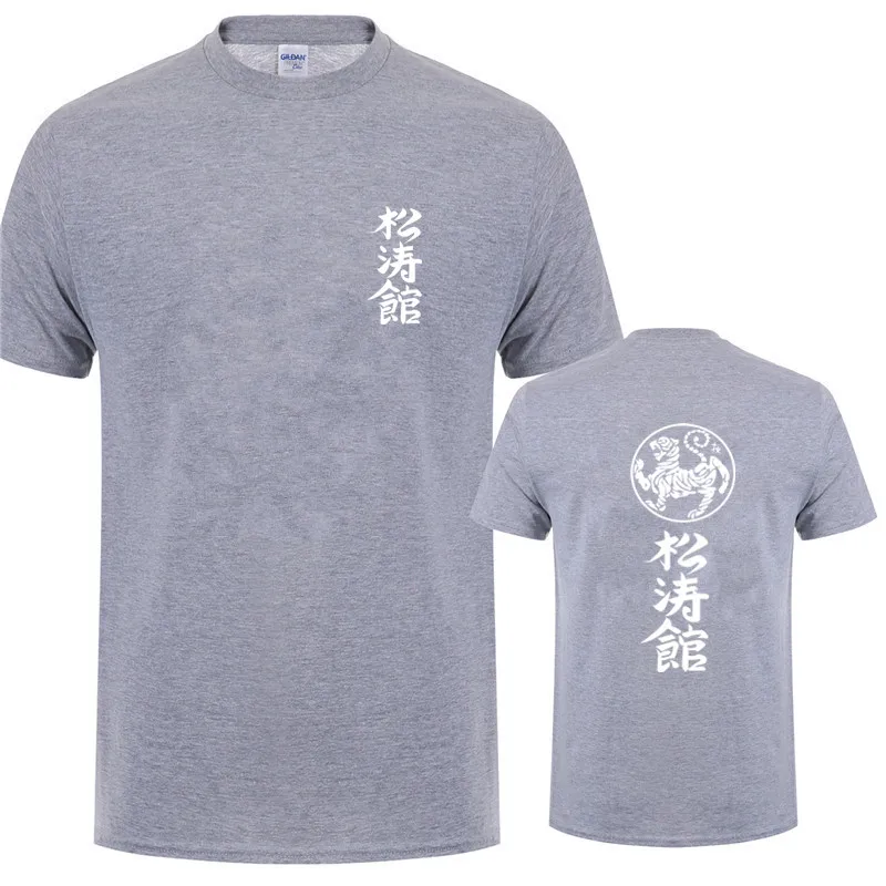 Shotokan, футболка для карате, мужские футболки, короткий рукав, круглый вырез, хлопок, Мужская футболка, Shotokan, тигр, топы, Мужская футболка, OT-508 - Цвет: as picture
