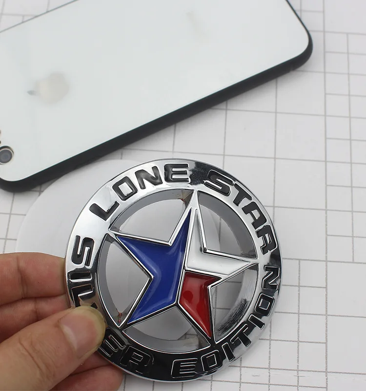 Металлическая Серебристая эмблема Lone Star стикер с логотипом | Автомобили и