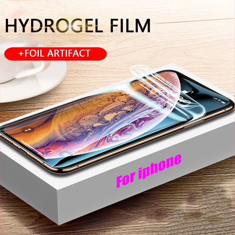 10D полное покрытие мягкая Гидрогелевая пленка для iphone 6 6S 7 8 Plus X защитная экрана XR