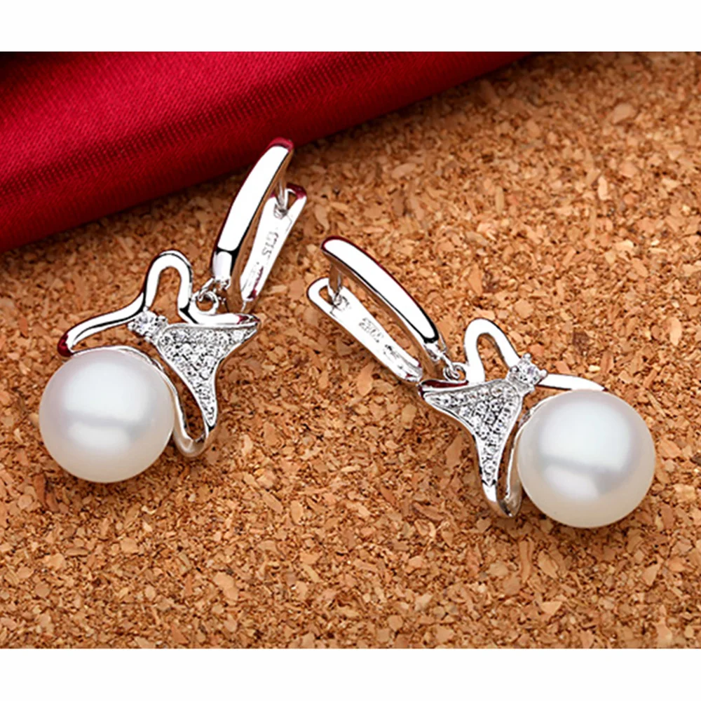 Женские свадебные серьги подвески Sinya длинные сверкающие из стерлингового