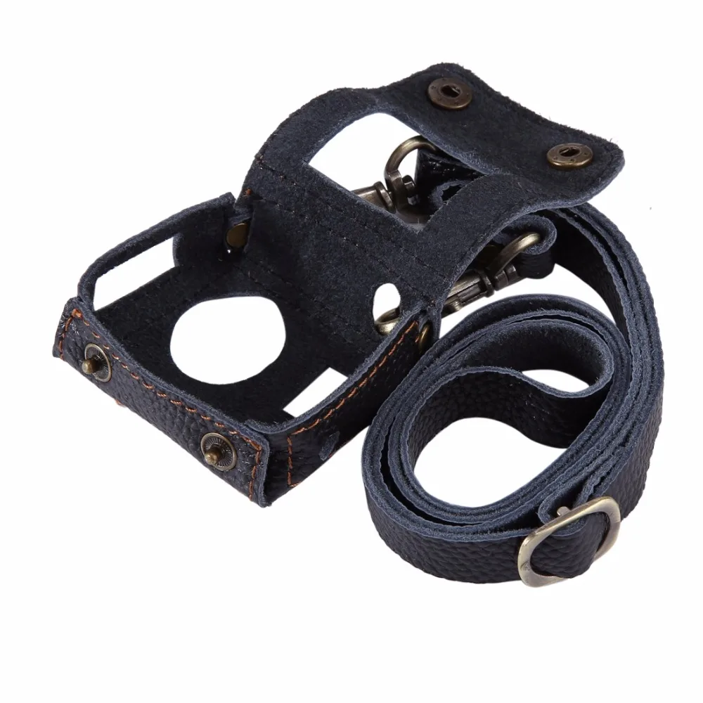 PULUZ Camera Litchi Texture Genuine Leather Housing Case with Set Key Hole&ampCamera Neck Strap 40.5/52mm UV Lens for GoPro Hero5 4 |