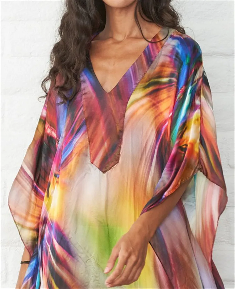 Пляжная хлопковая накидка-парео для пляжа пляжная одежда большого размера