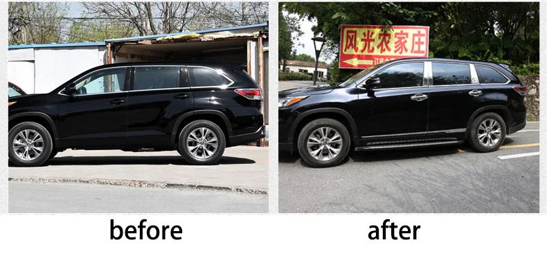 Lsrtw2017 304 нержавеющая сталь окна автомобиля планки для toyota highlander Kluger