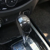 for nissan navara np300 2017 2018 2019 abs carbon fibre interior car automatic gear cover decoration sequins accessorie 1pcs