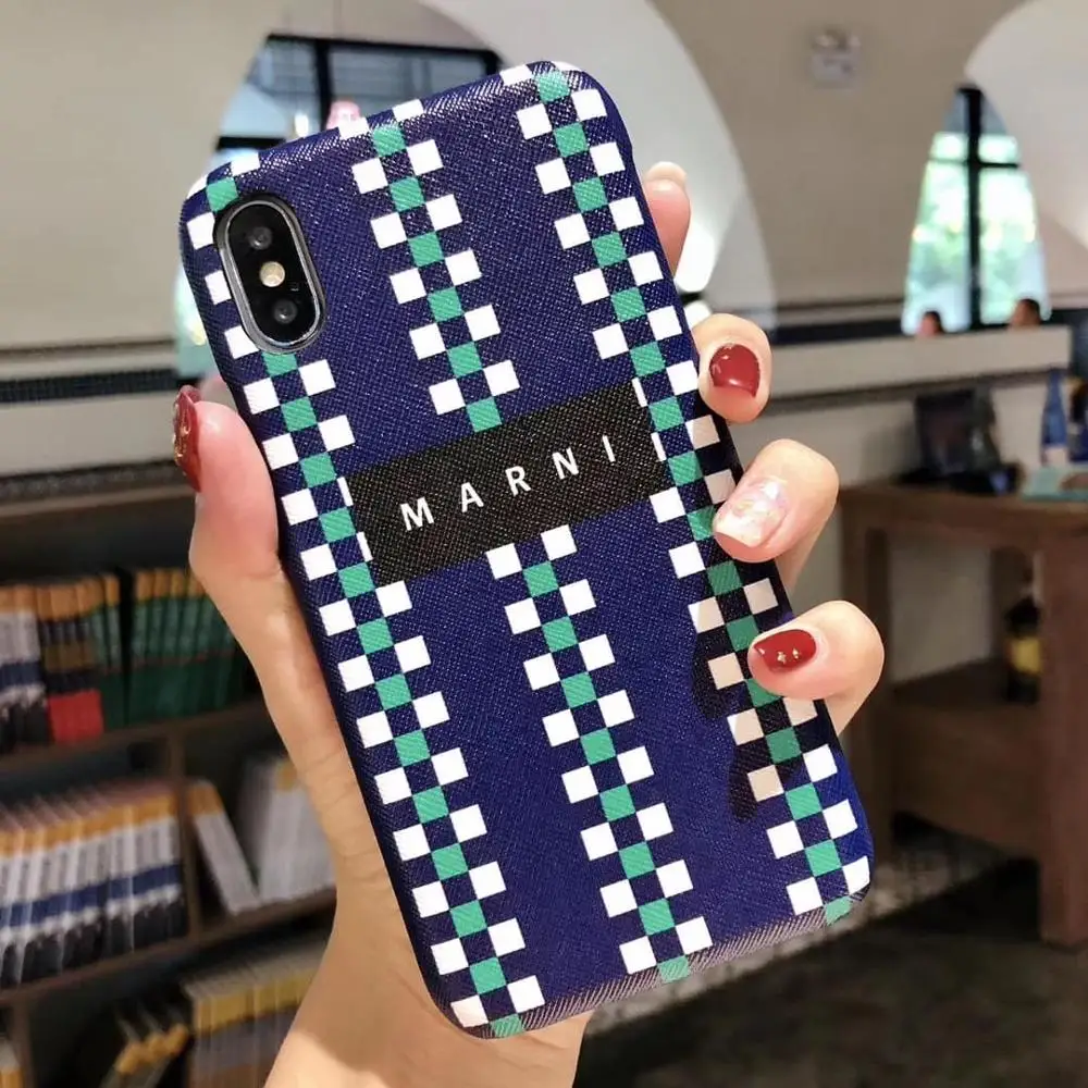 Only Case-Blue Модный чехол для телефона, чехол для iPhone X XS Max, роскошный бренд для iPhone 7, 8, 6 Plus, ремешок на запястье, чехол, Твердый чехол для телефона - Цвет: Only Case-Blue
