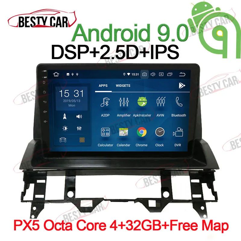 9 &quotAndroid 0 автомобильный мультимедийный плеер стерео радио для Mazda 6 2002 03 04 05 06 07 08