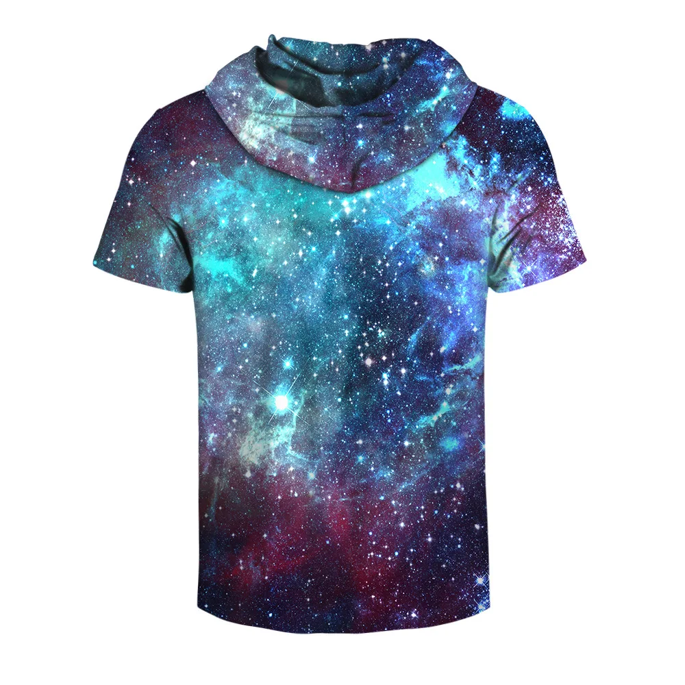 Модная космическая галактика Мужская/женская футболка 3d принт футболки с