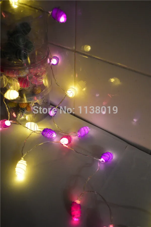 20 шт./компл. кокон светодиодные гирлянды Фея вечерние патио Рождество Свадебный