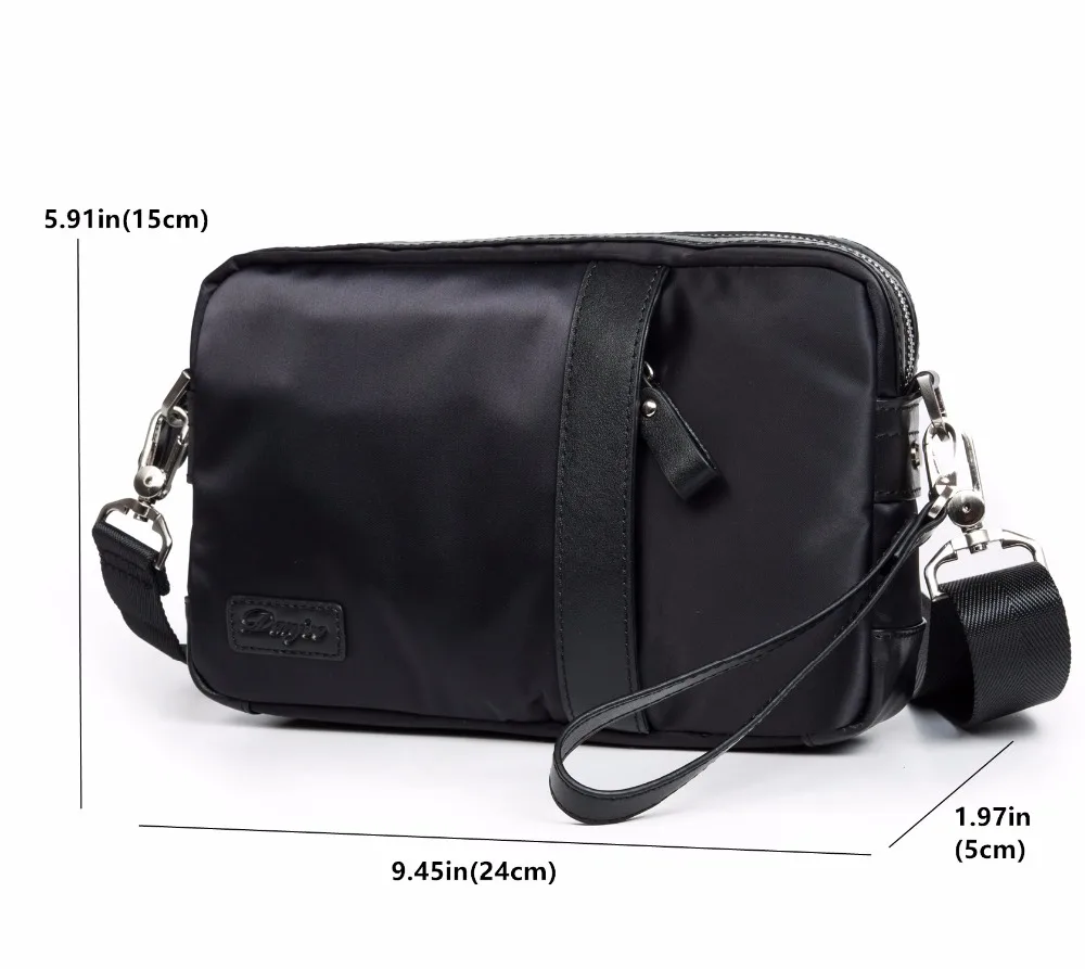 Danjue Новая мода маленький черный Оксфорд браслет кошельки человек молния с