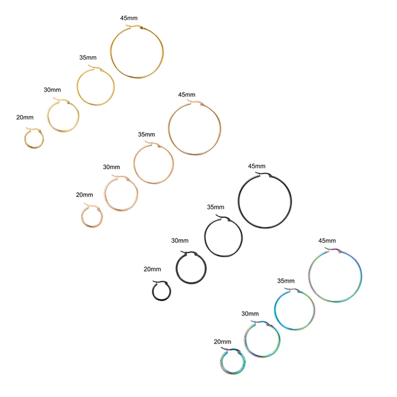 Модные новые 6 Пары/компл. серьги золотые серебряные маленькие большие круглые