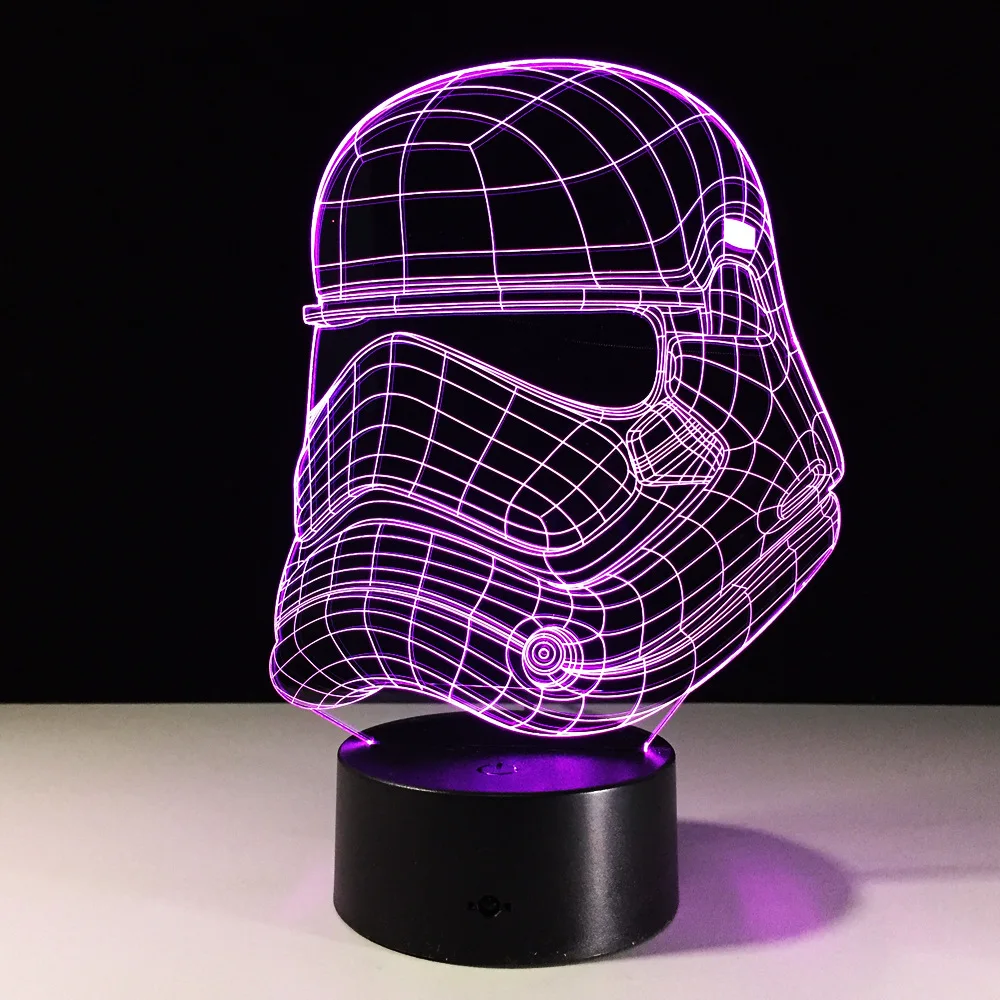 [Звездные войны 3] 7 Цветов USB Сенсорный Светильник 3D Светодиодная Лампа Стол