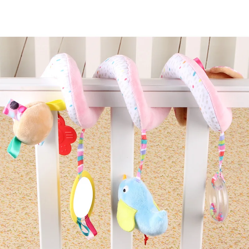 Newborn Baby Pram Bed Hanging Bell Crib Rattle Snail Modle Toys Mobiles Stroller Soft Stuffed Hanger Christmas | Игрушки и хобби