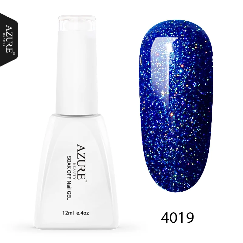 4019 Azure beauty, 12 мл, неоновый Цветной Гель-лак для ногтей, Гель-лак для светодиодной сушки, сделай сам, лак для нейл-арта, долговечный Гель-лак для ногтей - Цвет: 4019