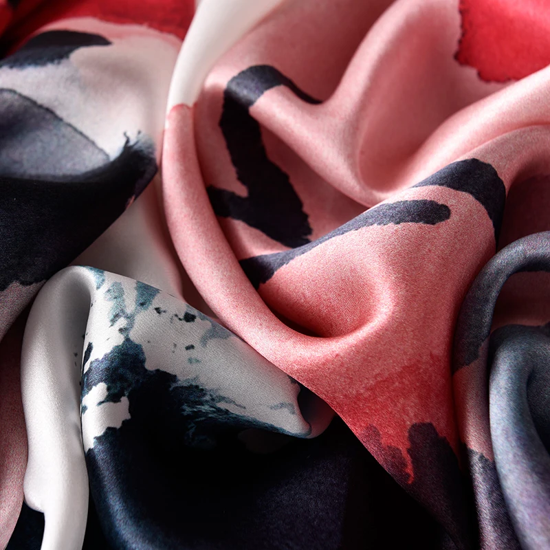

Double-layer 100% Pure Silk Scarf Ladies Luxury Brand 2021 Hangzhou Silk Shawls and Wraps for Women Natural Real Silk Scarves