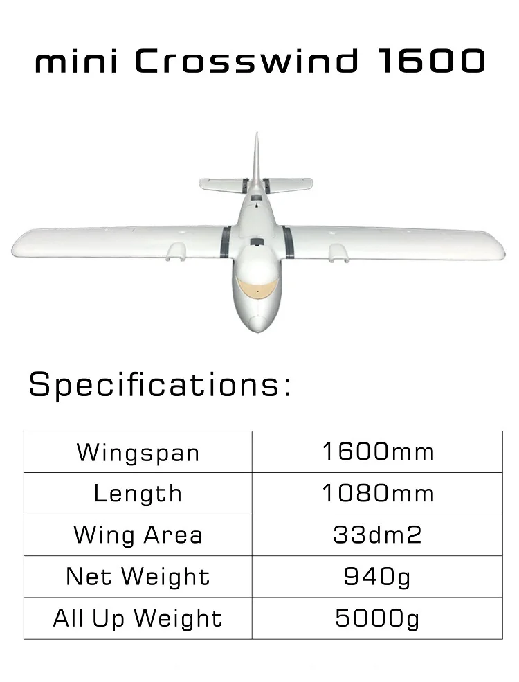 MFD мини Crosswind 1600 мм крыло FPV Самолет комплект фиксированное крыло БПЛА RC самолет EPO модель самолета