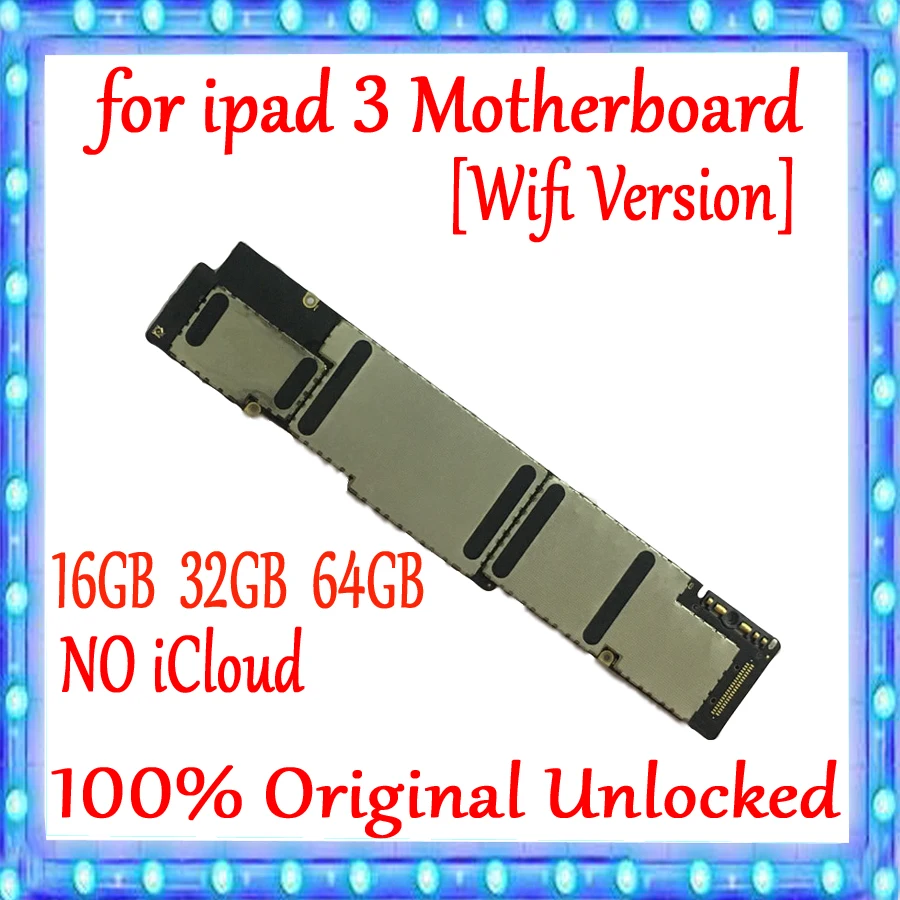 16 Гб/32 ГБ/64 ГБ 100% оригинальная материнская плата для ipad 3 разблокированная IOS