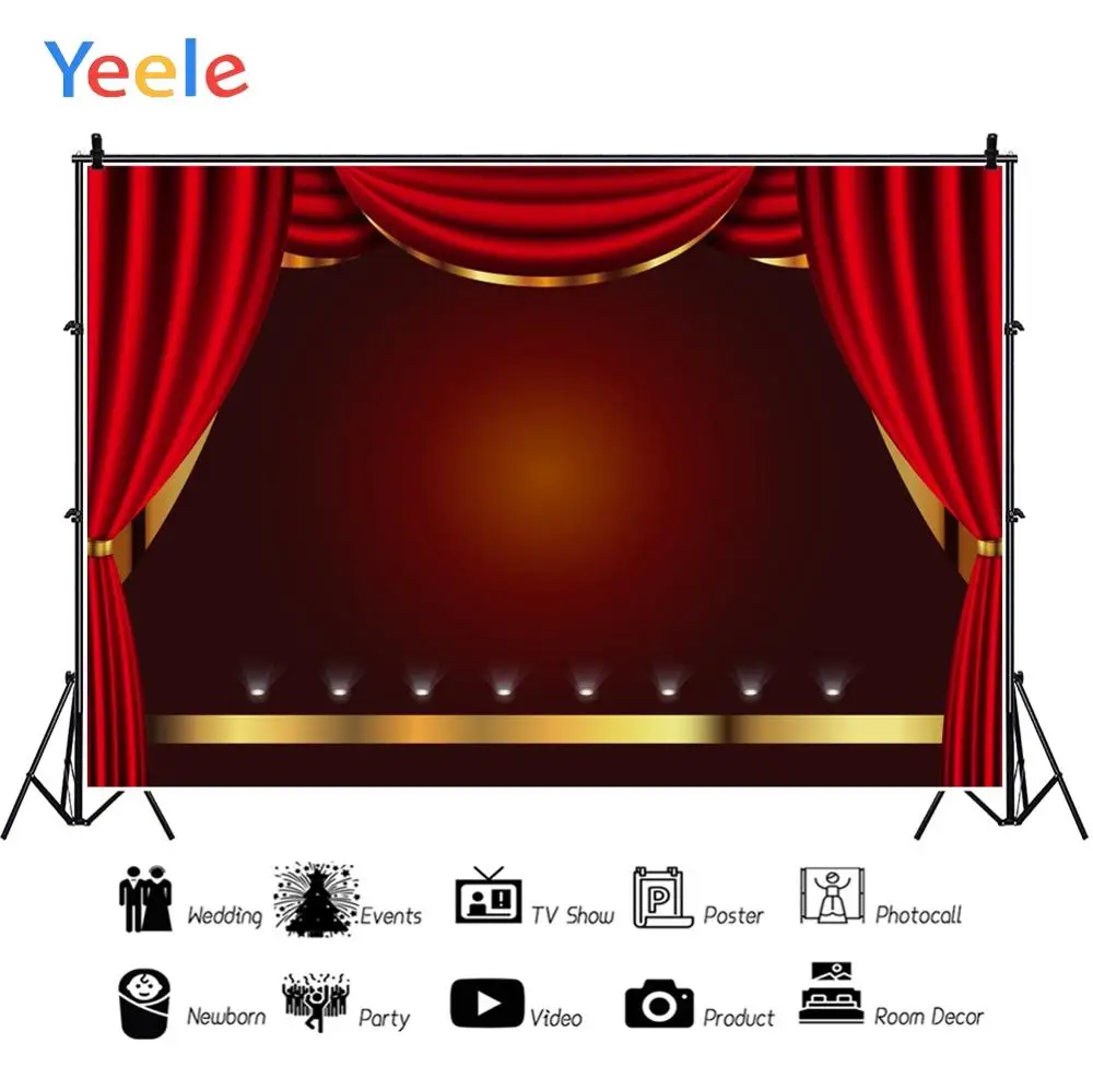 Yeele обои формальные красные встречи фон торжественный для фотосъемки