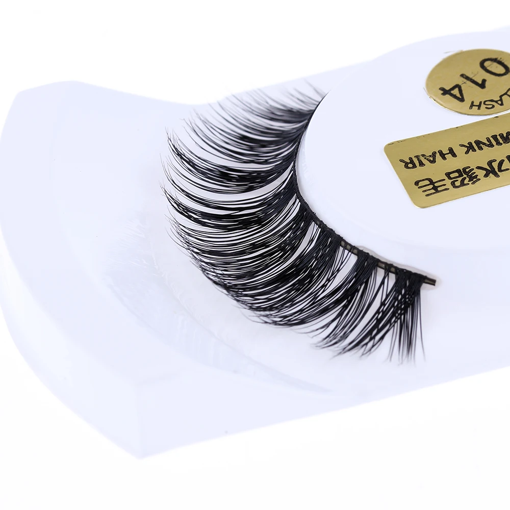 1 пара 100% настоящие норковые натуральные толстые накладные ресницы для макияжа