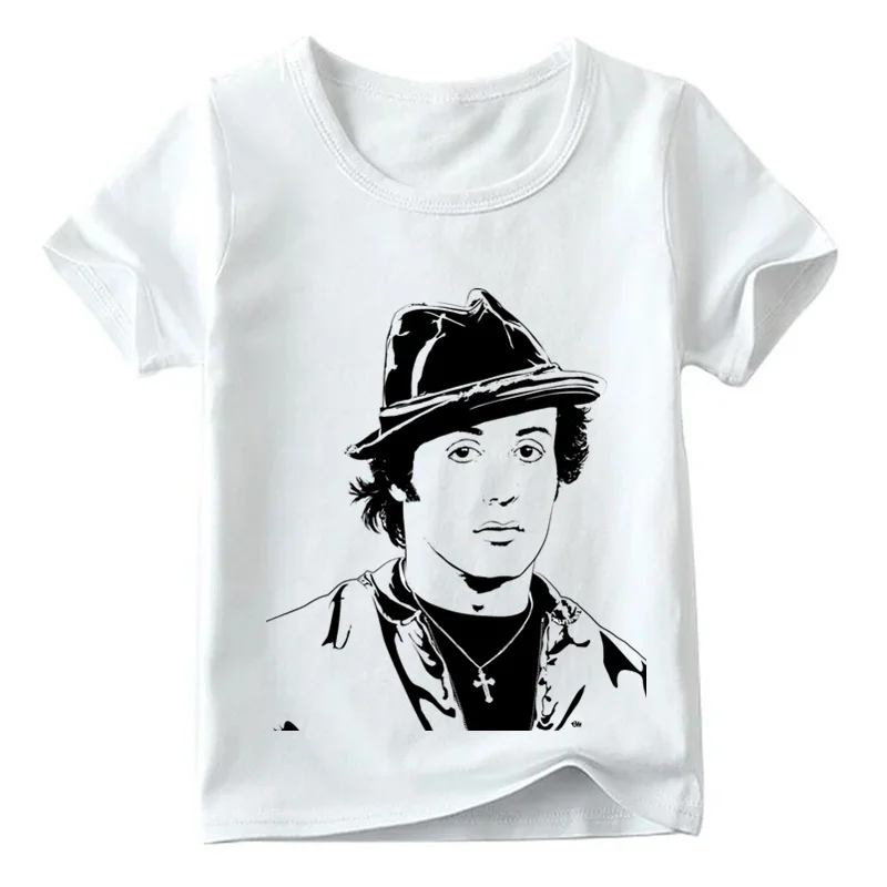 2019 Детская футболка с принтом Рокки Бальбоа летние повседневные топы коротким