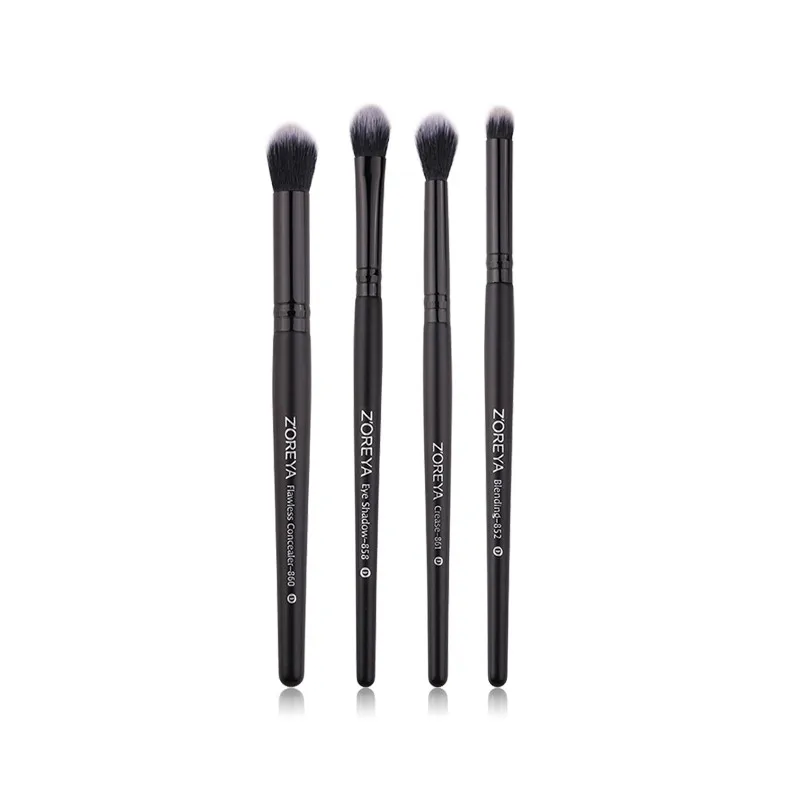 4Pcs Бренд Zoreya супер мягкие из синтетических волос для макияжа Кисти для макияжа Пудра Тени для век 4/7/15 шт. набор для макияжа - Handle Color: 4Pcs