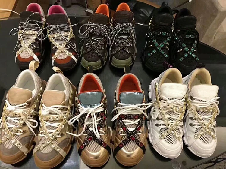 Роскошная дизайнерская модная женская спортивная обувь из сетчатого материала