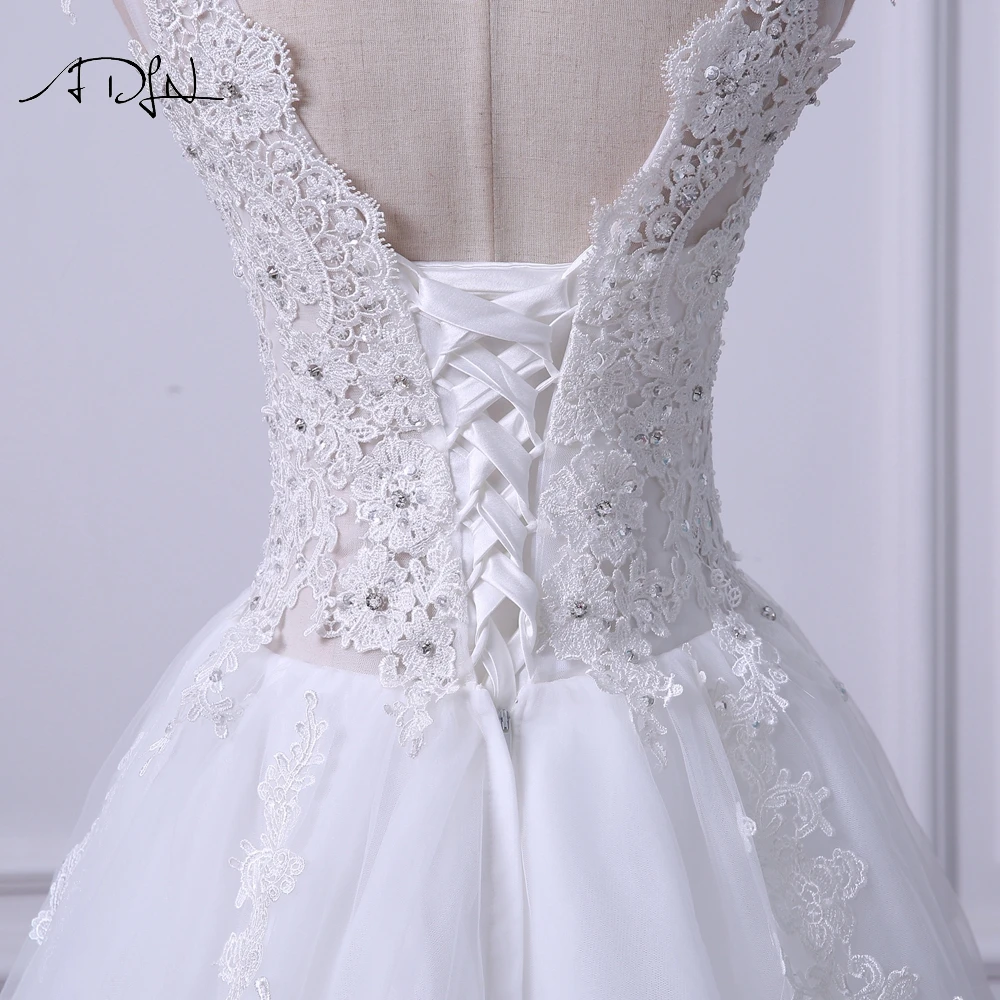 ADLN Сексуальная Иллюзия корсета А силуэта Свадебные платья Vestido Banco v образный