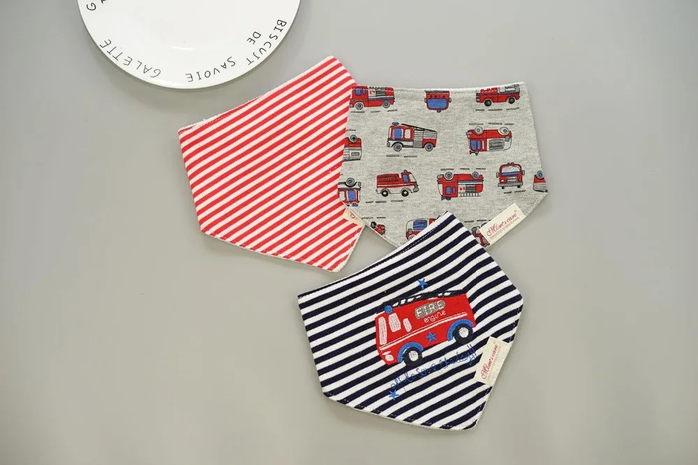 [Momscare] 3 шт./партия модные водонепроницаемые детские нагрудники для новорожденных девочек и мальчиков; хлопковые треугольные Детские аксессуары для кормления