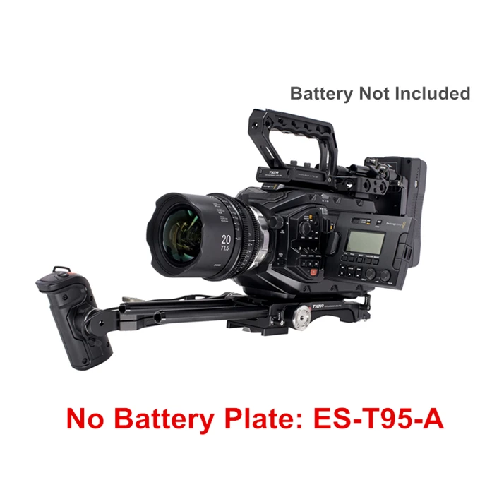 No battery plate Tilta ES-T95 Rig комплект для BlackMagic URSA MINI PRO камера Rig Quick Release Baseplate удлинитель V-lock или Anton Монтажная пластина - Цвет: No battery plate