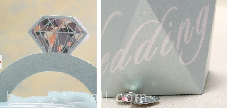 Романтическая коробка для конфет в форме бриллианта свадебной вечеринки Свадьба