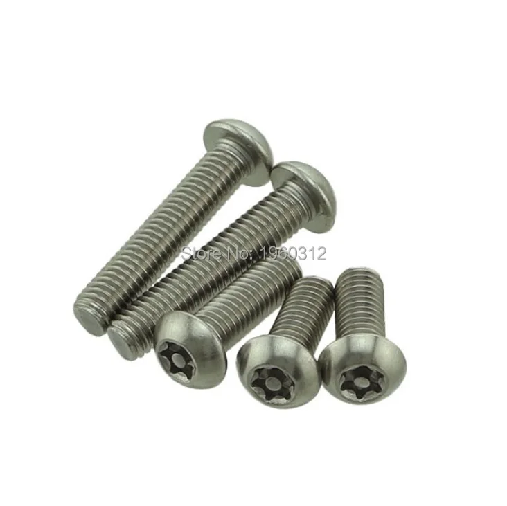 100pcs/lot ISO7380 M2*3 Stainless Steel Tamper Proof Security Torx Button Head Screw | Обустройство дома