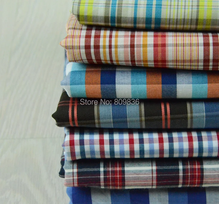 1 ярд классический плед дизайн ткани одежда хлопчатобумажная ткань рубашка в