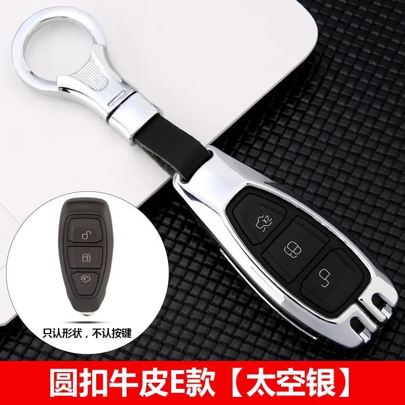 Автомобильный чехол для дистанционного ключа для Ford Fiesta Focus 2 3 MK2 MK3 Mondeo MK4 Ecosport Kuga Escape Ranger explorer - Название цвета: D