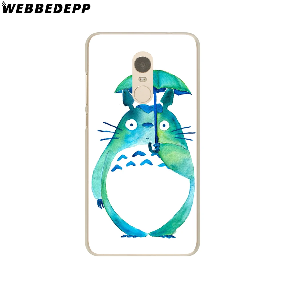 WEBBEDEPP studio ghibli Тоторо чехол для телефона для Xiaomi Redmi 4X 4A 5A 5 6plus Pro 6A S2 7 Note 5, 6, 7, 8 Pro 4X Go крышка