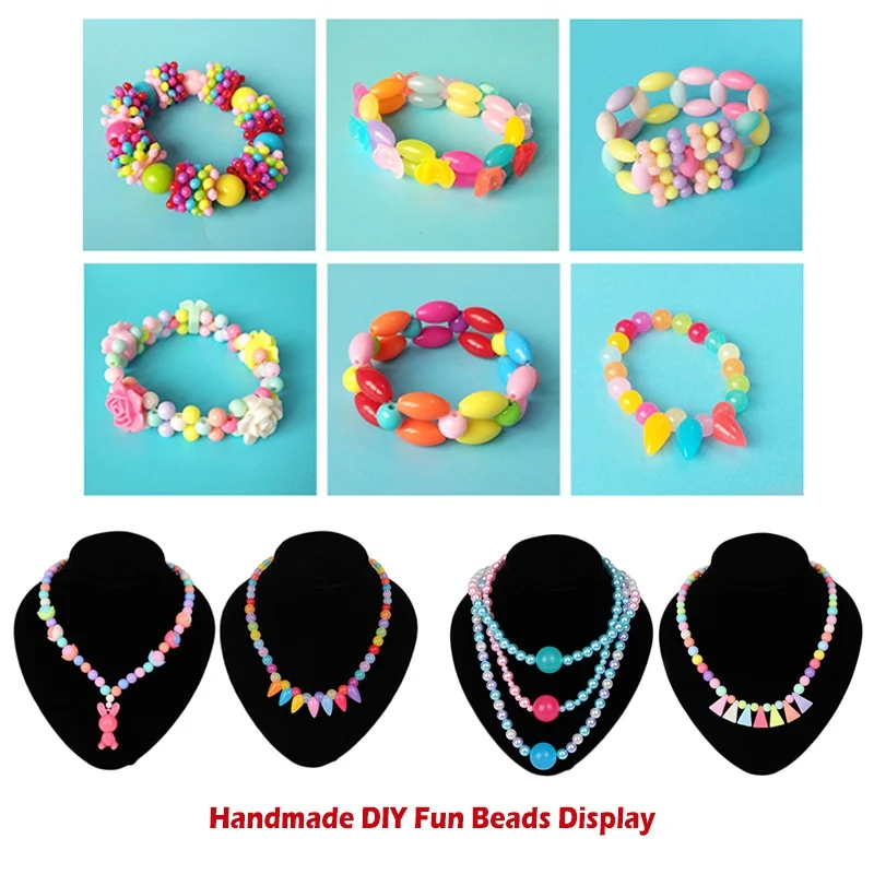 LASPERAL Beads Kit For Kids Children Jewelry Making Kid Intelligence Acrylic Creative Gifts Diy Necklace Bracelet | Украшения и