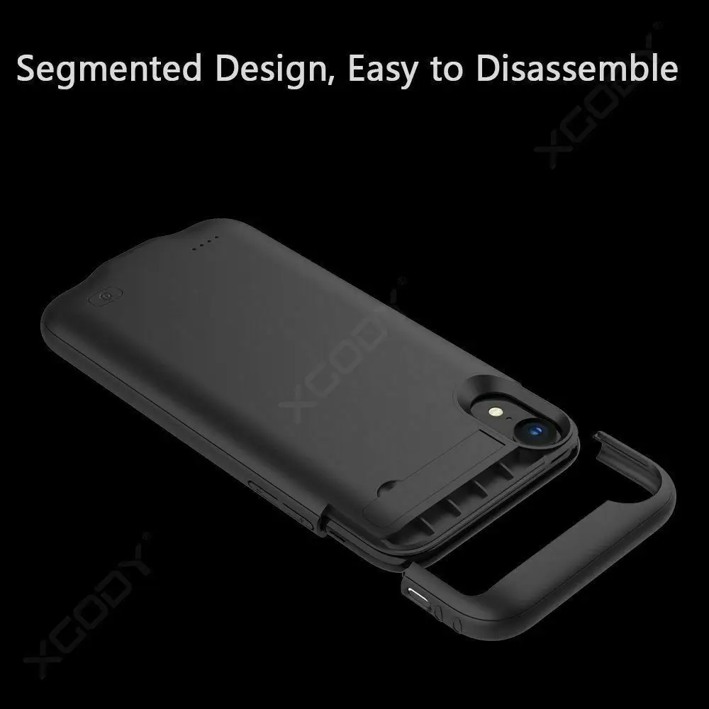 XGODY 5200 мАч умный чехол для аккумулятора для iphone XR XSMAX Внешний чехол для зарядки аккумулятора для iphone XR XSMAX с держателем для телефона