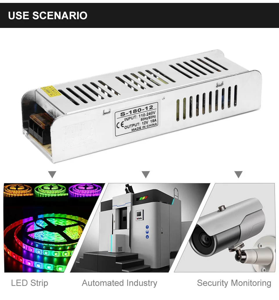 DC12V 1A/5A/10A/15A/20A/30A переключатель светодиодный трансформатор питания AC 110/220V адаптер