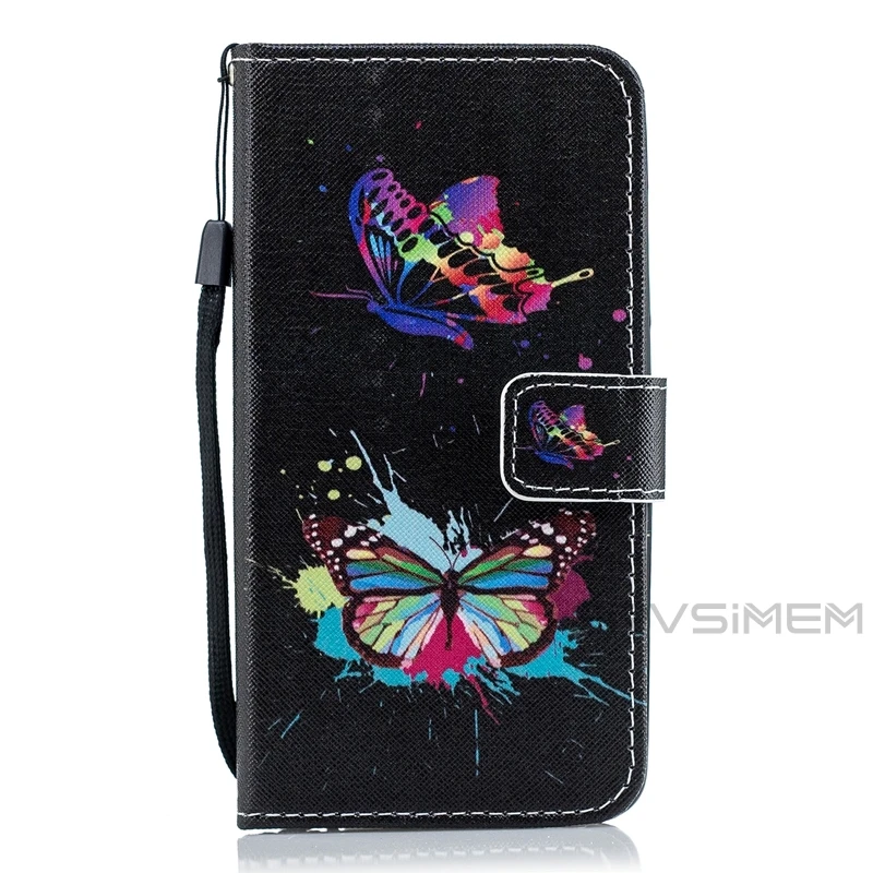 Кожаный флип-чехол-бумажник для huawei Y5 Y6 Y7 Prime Honor 7A 7C 7S 7X P20 9 10 Lite P Smart Plus Z Flower LOVE Heart