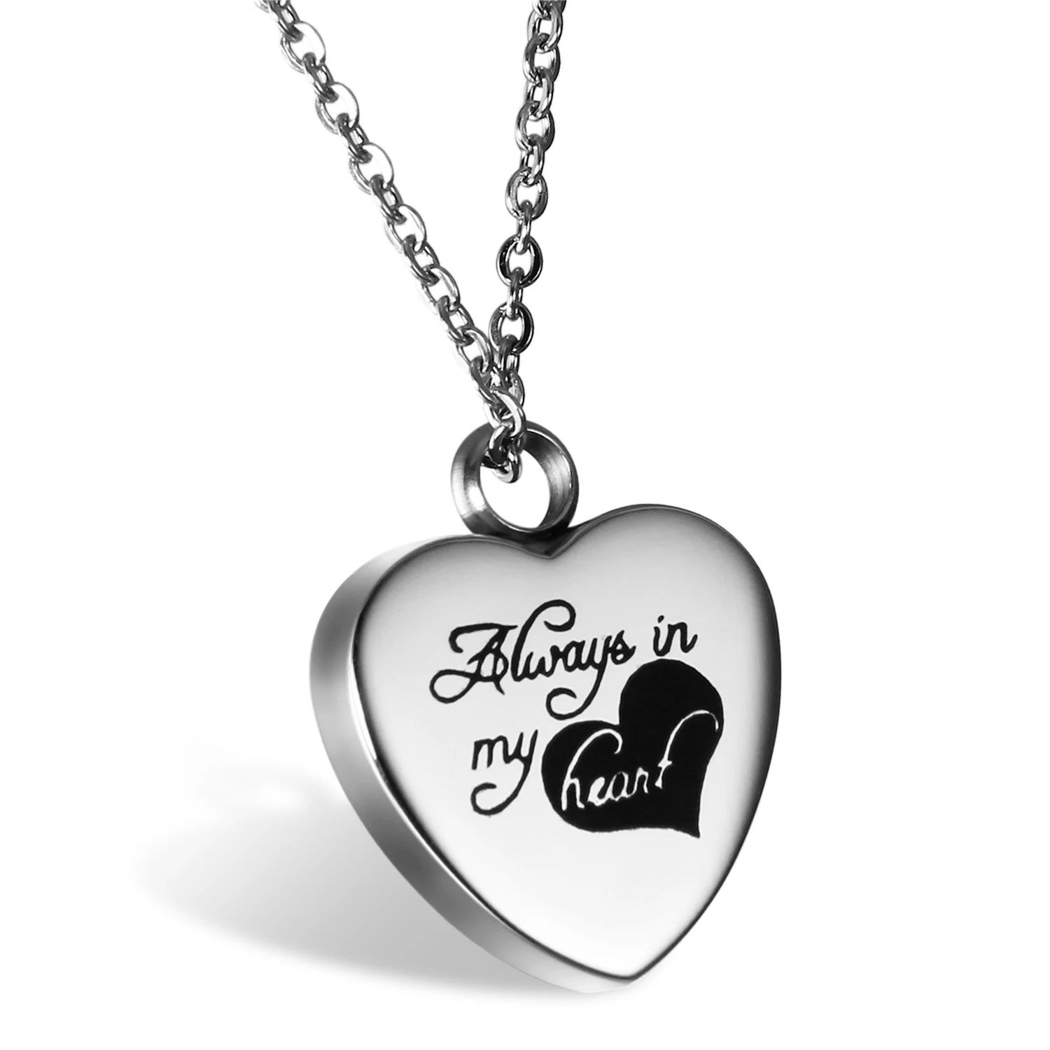 Ожерелье BONISKISS из нержавеющей стали с подвеской Always in My Heart памятный сувенир|memorial