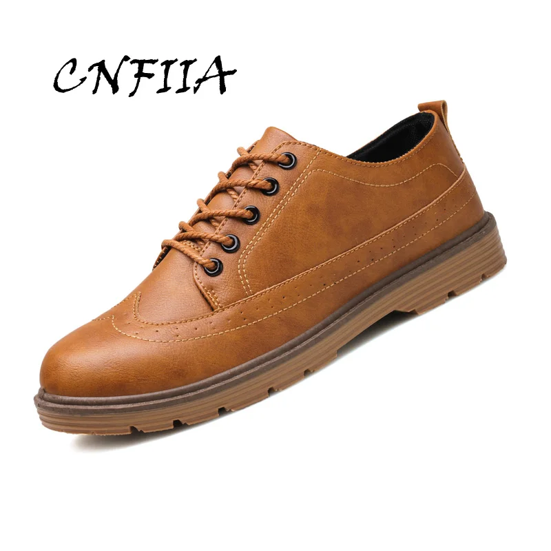CNFIIA/Мужская обувь кожаные повседневные дизайнерские мокасины Новинка 2018 года